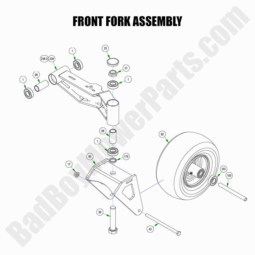 2022 Maverick HD - Front Fork Assembly